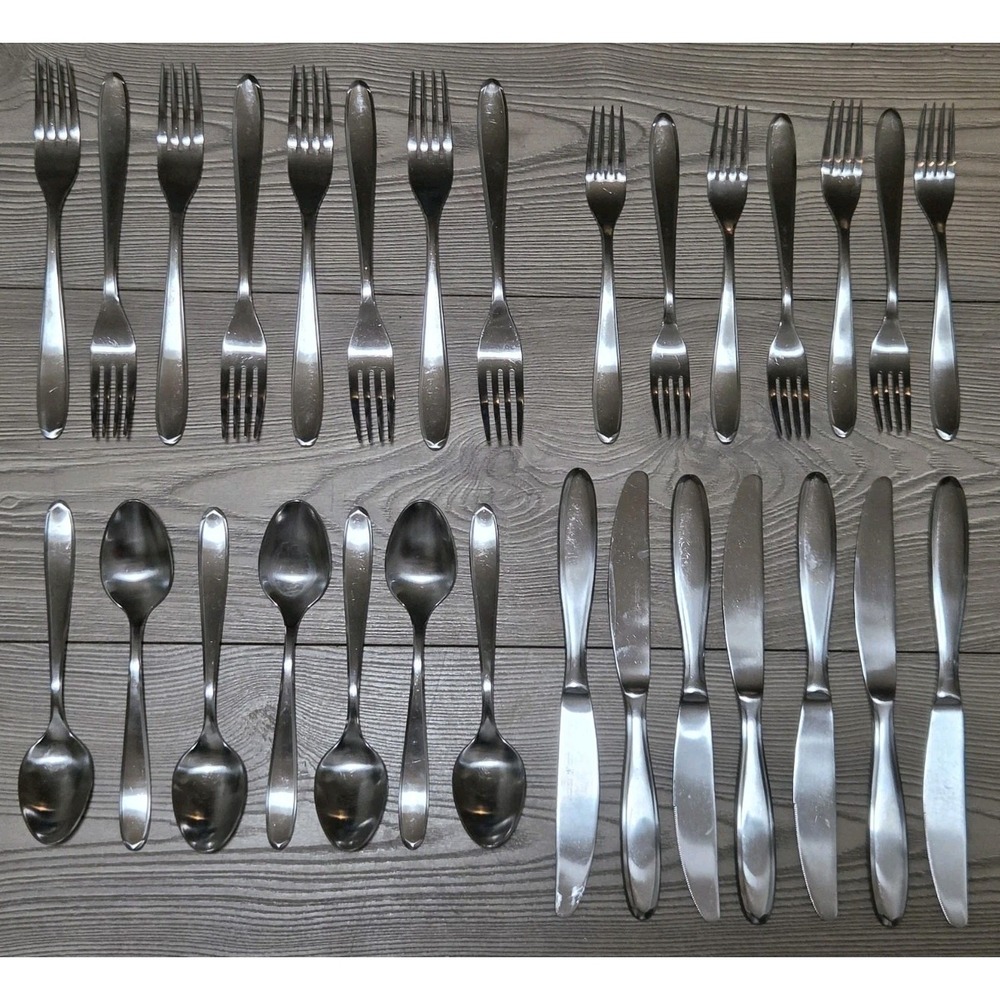 (29) JA Henckels GEM SATIN Stainless 18/10 Outlined Flatware Lot Forks Spoons